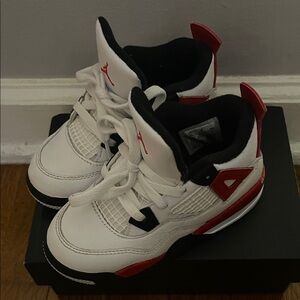 Toddler Jordan 4 Retro “Red Cement” Size 9c